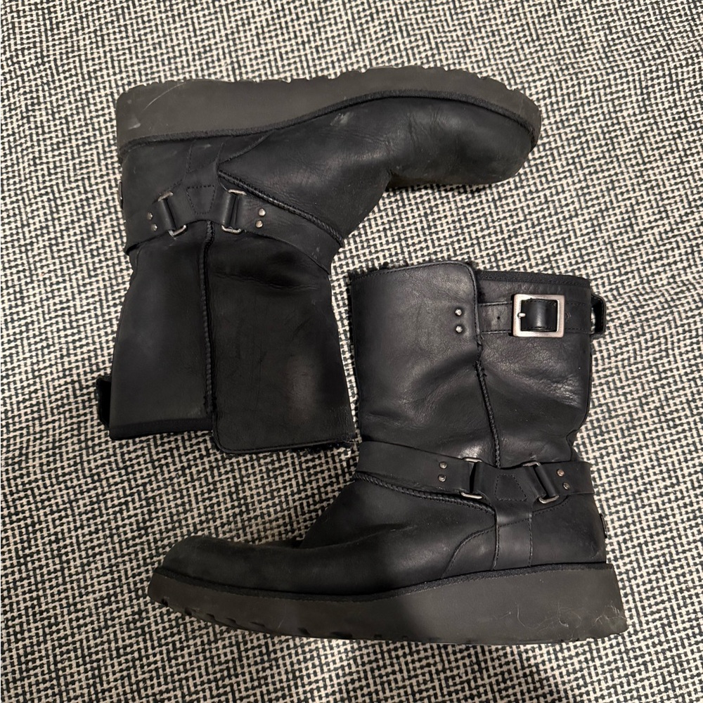 UGG Motorcycle Combat Boots Leather